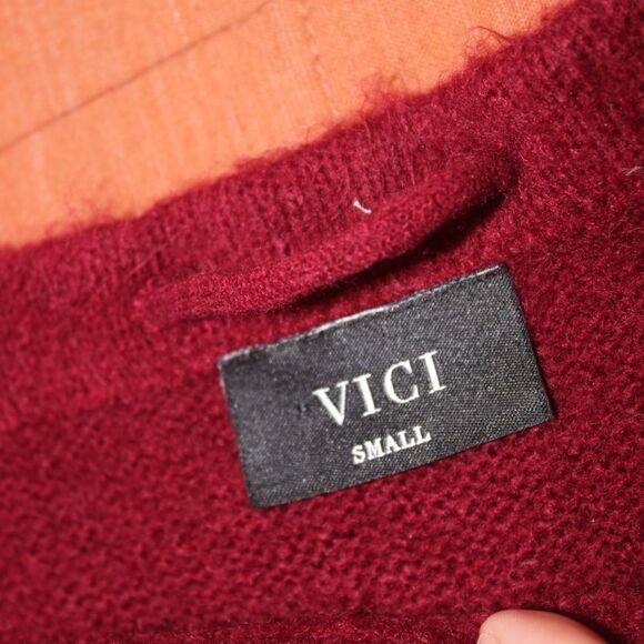 VICI Adoration off the shoulder Bunbury Sweater Mini Dress Women Small - Picture 9 of 12